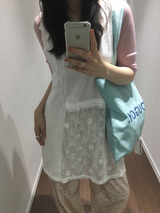 Loen Patchwork Slip Dress (2color)