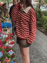 Nerd Stripe Rugby Sweatshirt