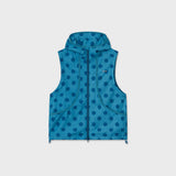 2Way Dot Hooded Wind Breaker (Teal Green)