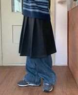 Ankbo Banding Pleated Midi Skirt