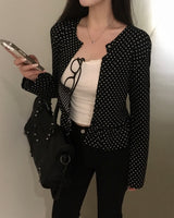 [MADE] Cloud, frill dot cardigan
