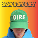 DIRE nylon ball cap Green