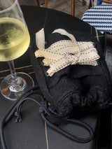 Mini sneaker ribbon bag_black(dumble)