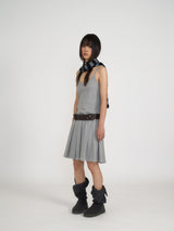 PLEATS MIDI ONE-PIECE (GREY)