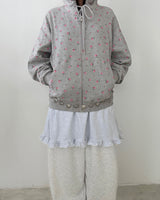 Blooming Hoddie Zip Up