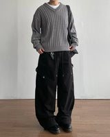 Frame V-neck Crop Knit