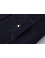 Nova Gold Button Short Denim Blouson Jacket