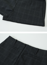 クラシックチェックミニスカートパンツ+ベルトセット (2color)