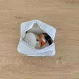 hucha silver cosmetic pouch