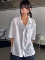 Overshy Waffle Short Sleeve Shirt 5color