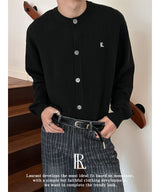 [ESSENTIAL LINE] Round neck basic cardigan(2color)