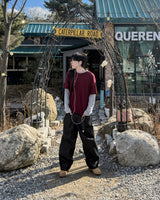 Skull Dart Wide Cargo Denim Pants