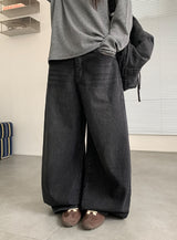 Lunen Washing Wide Denim Pants