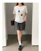 キュートペアアートクルーネックTシャツ