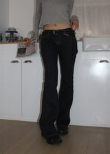 DEEP SLIM BOOTS CUT DENIM
