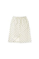 Dot frill skirt_ivory