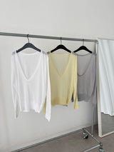 june deep v-neck knit (3color)