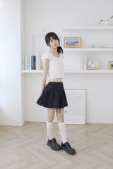 Belt Set] ハーフフレアミニスカート