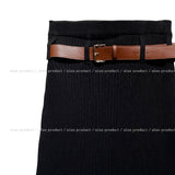 [Belt set]ベルト付きニットミディスカート