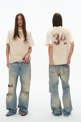 Letter Print Raglan Tee