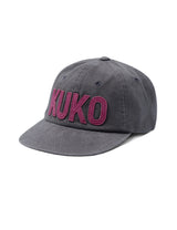 KUKO ロゴ6パネルキャップ_グレーピンク