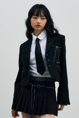 ASTRAL CROP JACKET / BLACK