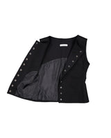 ボタンベスト [Black]
