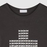 メタリッククロススリムショートスリーブ