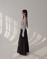 rose lace off-shoulder T-shirt