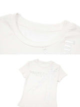 アヴリーヌタイポスリムTシャツ