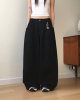 [MADE] Simo Pigment Banding Cotton Long Wide Pants