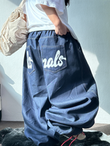 HIP PRINTING TATTOO LETTERING BALLOON RAW LOW DENIM 🩵🖤 - 2 COLORS