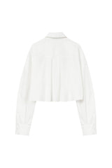 ファーストレタークロップシャツ, White