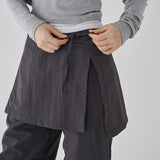 [made/free.xl] [Hobin] Layered Skirt Parasuit Pants Set - 4 colors
