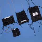 mimi bag (BLACK) + silver chain