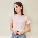 VZ 3D ロゴクロップTシャツ / ピンク