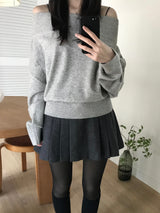 Katie Off-Shoulder Knitwear (3 colors)