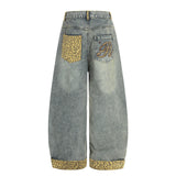 Leopard One Pocket Wide Pants