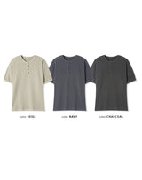 ワッフルボタンオーバーサイズTシャツ (3C)