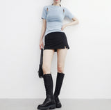 Komon slit short skirt pants