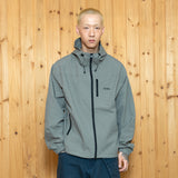 XJ132 CHECK WRINKLE WINDBREAKER (WARM GRAY)