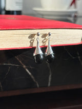 [925silver] Onyx drop earring