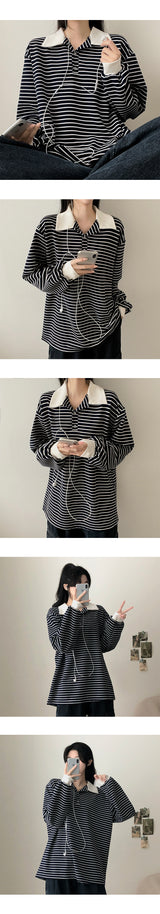 Moniel Colorful Danjara Collar Sweatshirt