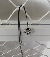 Silver star long necklace