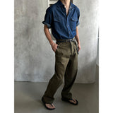 [S/S] Two pocket denim half shirts (3color)