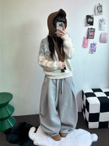 PARACHUTE TWO PINTUCK BALLOON LONG WIDE PANTS 🖤🩶💜🤎🩷5COLOR