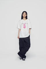 24FW RETRO RABBIT SHORT SLEEVE T-SHIRT CREAM