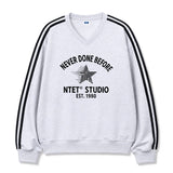 neverstar track v-neck sweatshirt (4color)