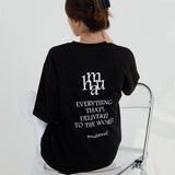 【数量限定】レタリングロゴハーフTシャツ [BLACK]