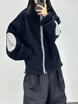 リバースエルボーフリースジップアップ